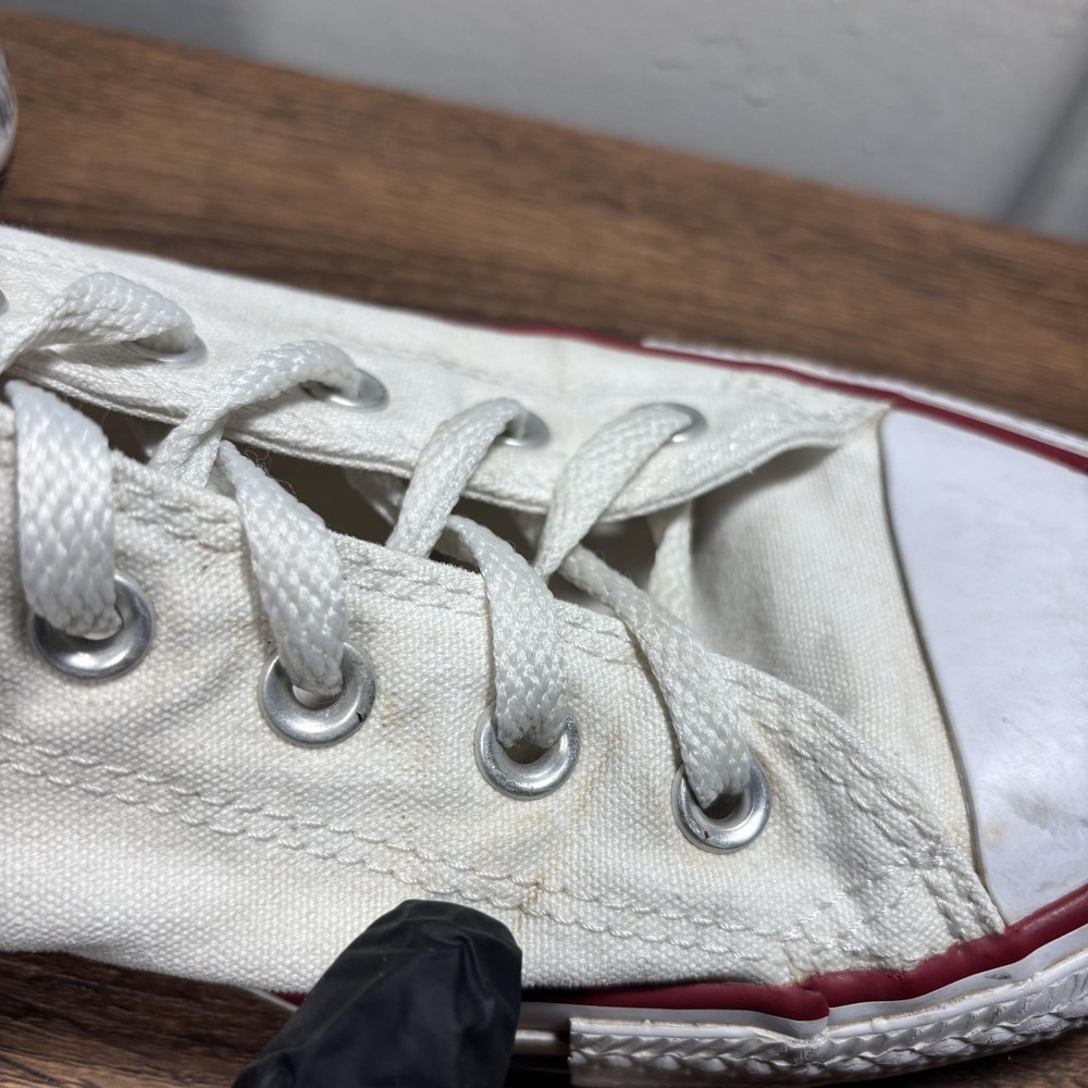 Converse Chuck Taylor All Star High Top Shoes Mens 11.5 Womens 13.5 White Canvas - Picture 11 of 13